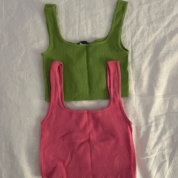Zara Tops - Zara Ribbed Tank Tops